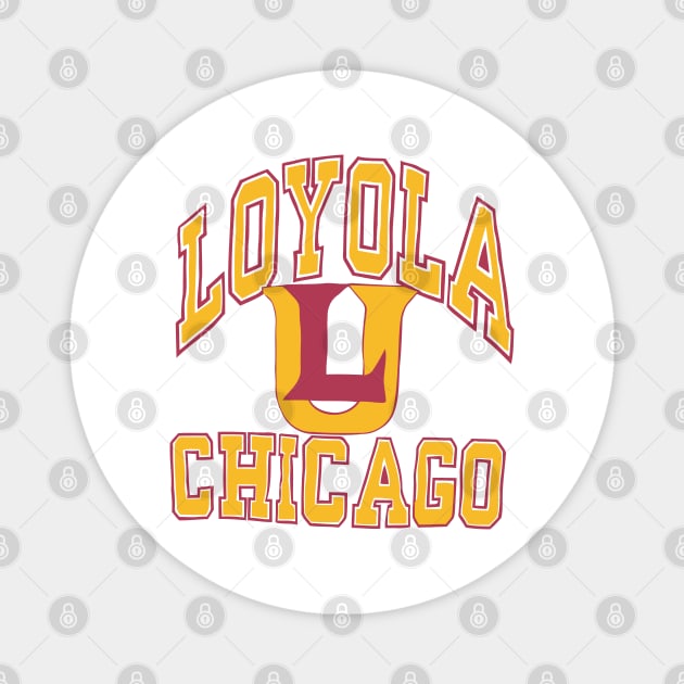 Loyola Chicago Basketball Magnet by Vamp Pattern